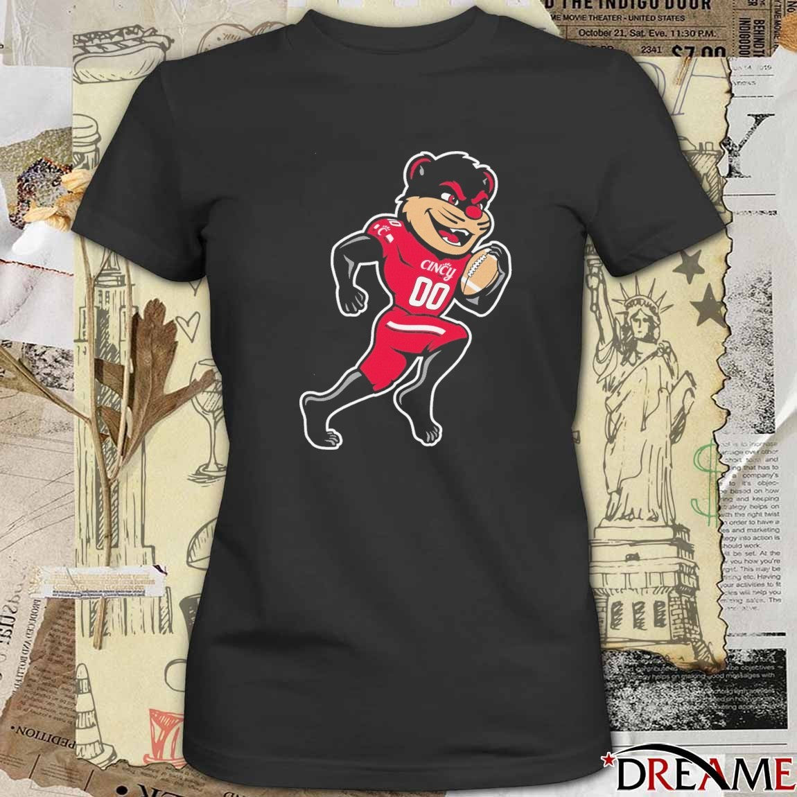 2025 Cincinnati Bearcats Mascot Playing Football t-shirt