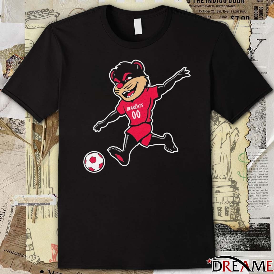 2025 Cincinnati Bearcats Mascot Playing Soccer t-shirt