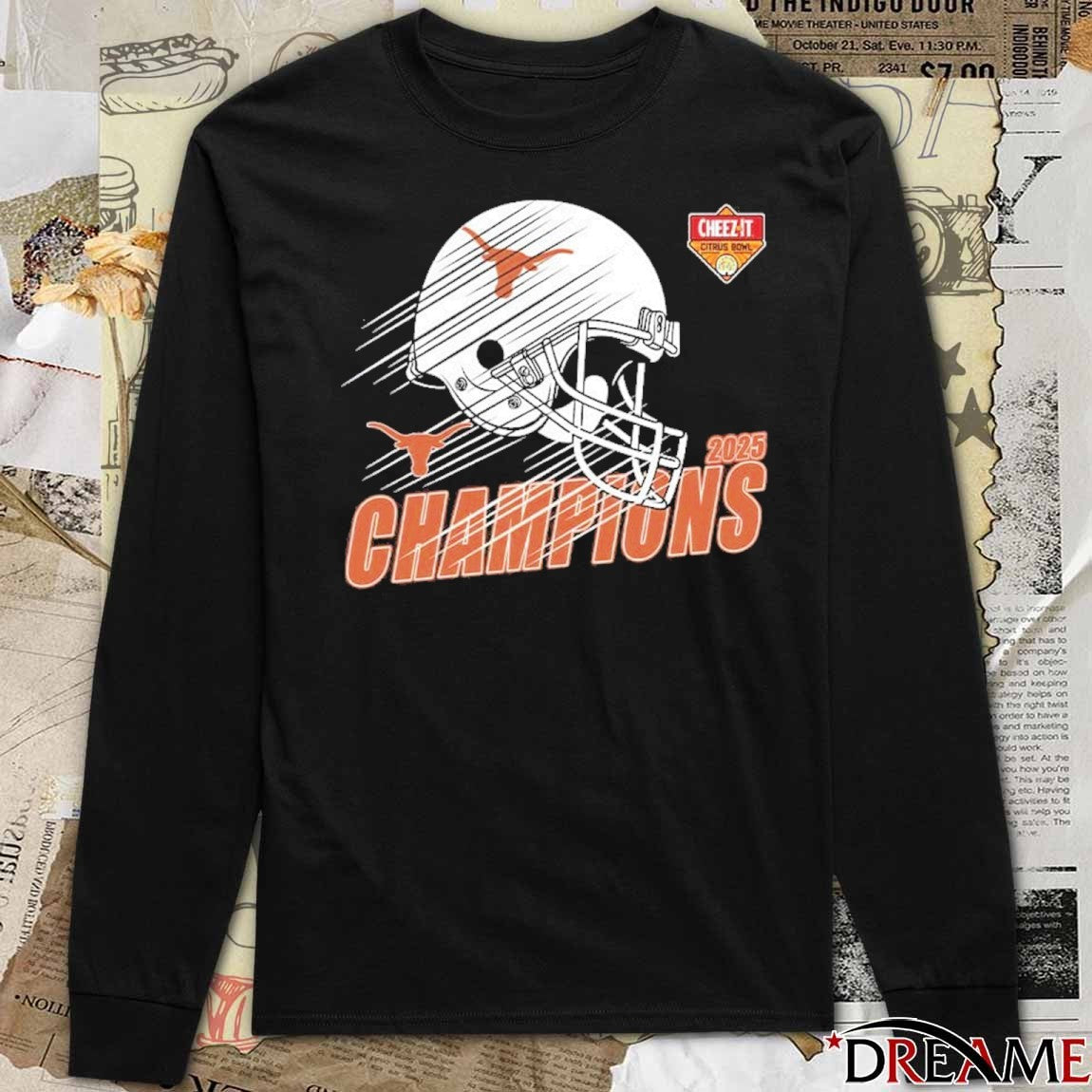 2025 Citrus Bowl Champions Texas Longhorns Football Champions Helmet t-shirt