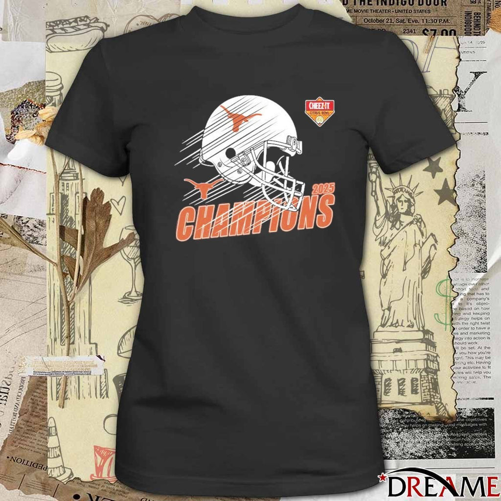 2025 Citrus Bowl Champions Texas Longhorns Football Champions Helmet t-shirt