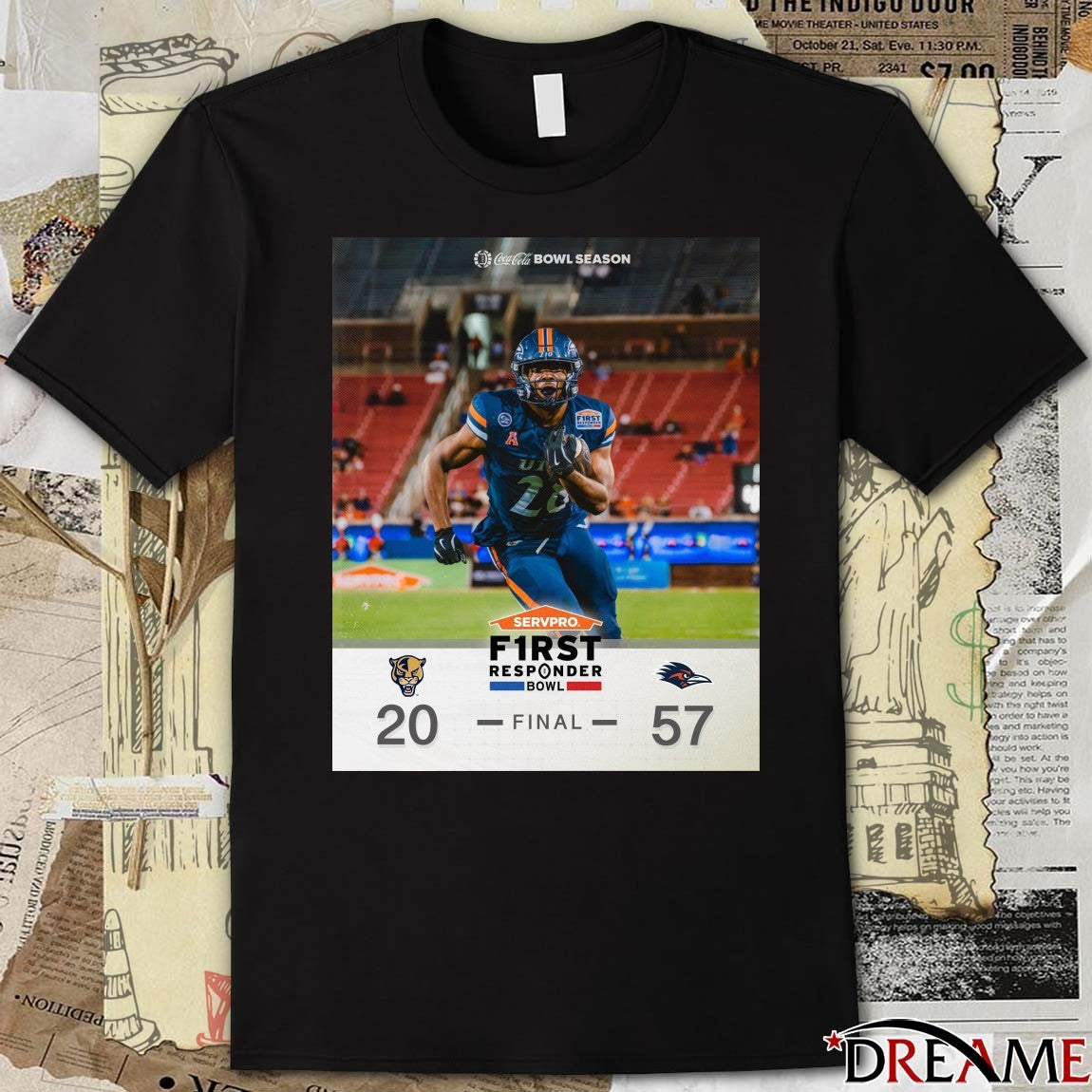 2025 Coca Cola Bowl Season Servpro First Responder Bowl FIU Panthers Vs UTSA Roadrunners Final Score 20 – 57 Poster t-shirt