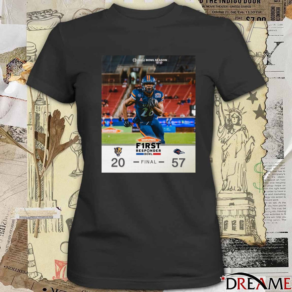 2025 Coca Cola Bowl Season Servpro First Responder Bowl FIU Panthers Vs UTSA Roadrunners Final Score 20 – 57 Poster t-shirt
