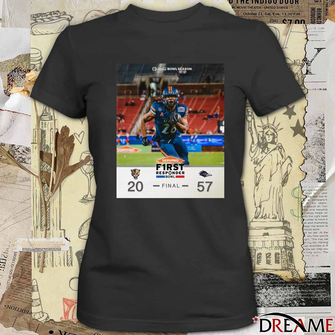 2025 Coca Cola Bowl Season Servpro First Responder Bowl FIU Panthers Vs UTSA Roadrunners Final Score 20 – 57 Poster t-shirt
