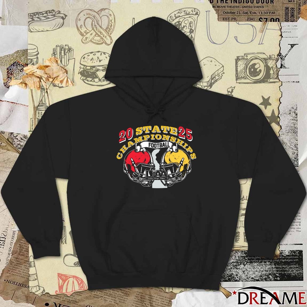 2025 DIAA Class 3A, 2A, and 1A Football State Championships t-shirt