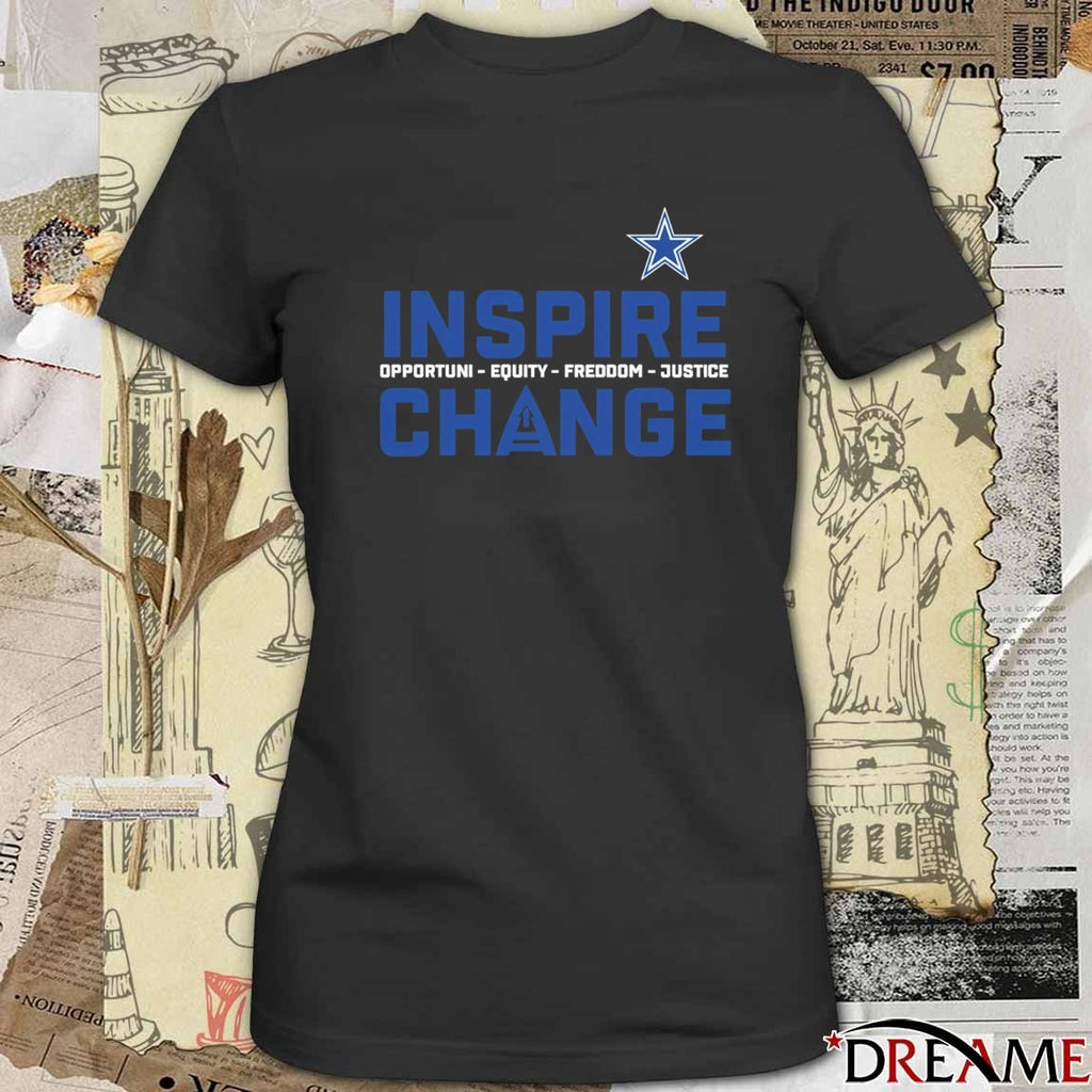2025 Dallas Cowboys Inspire Change Opportunity Equity Freedom Justice t-shirt