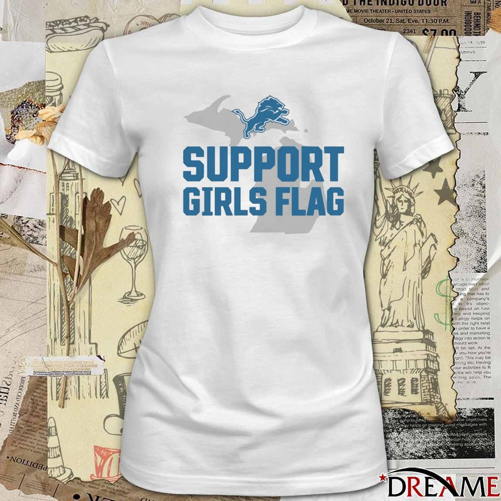 2025 Detroit Lions Players Support Girls Flag t-shirt