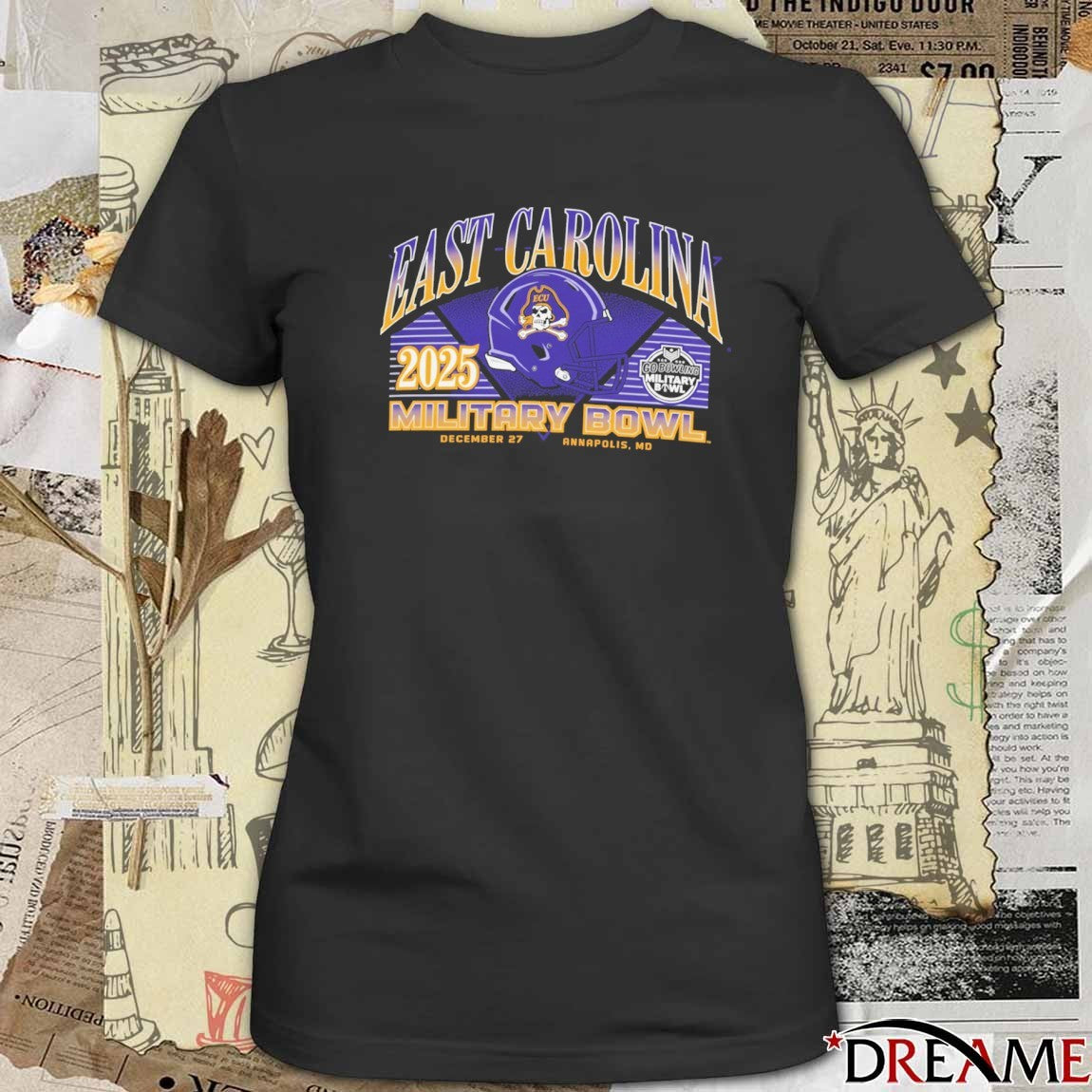 2025 ECU East Carolina Champion Brand Military Bowl December 27 Annapolis MD t-shirt