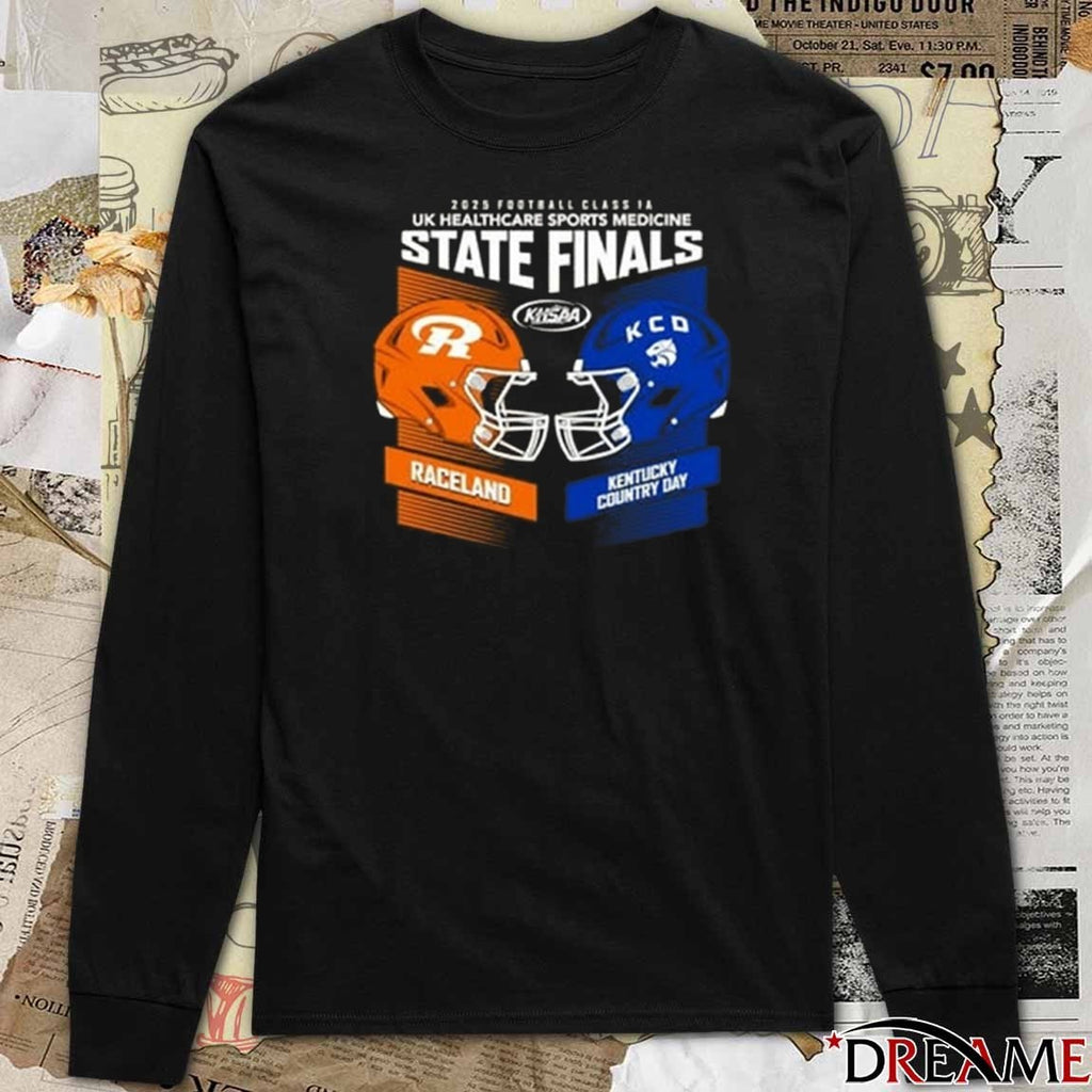 2025 Football Class 1A KHSAA UK Healthcare Sports Medicine State Finals Raceland Vs Kentucky Country Day Helmets t-shirt