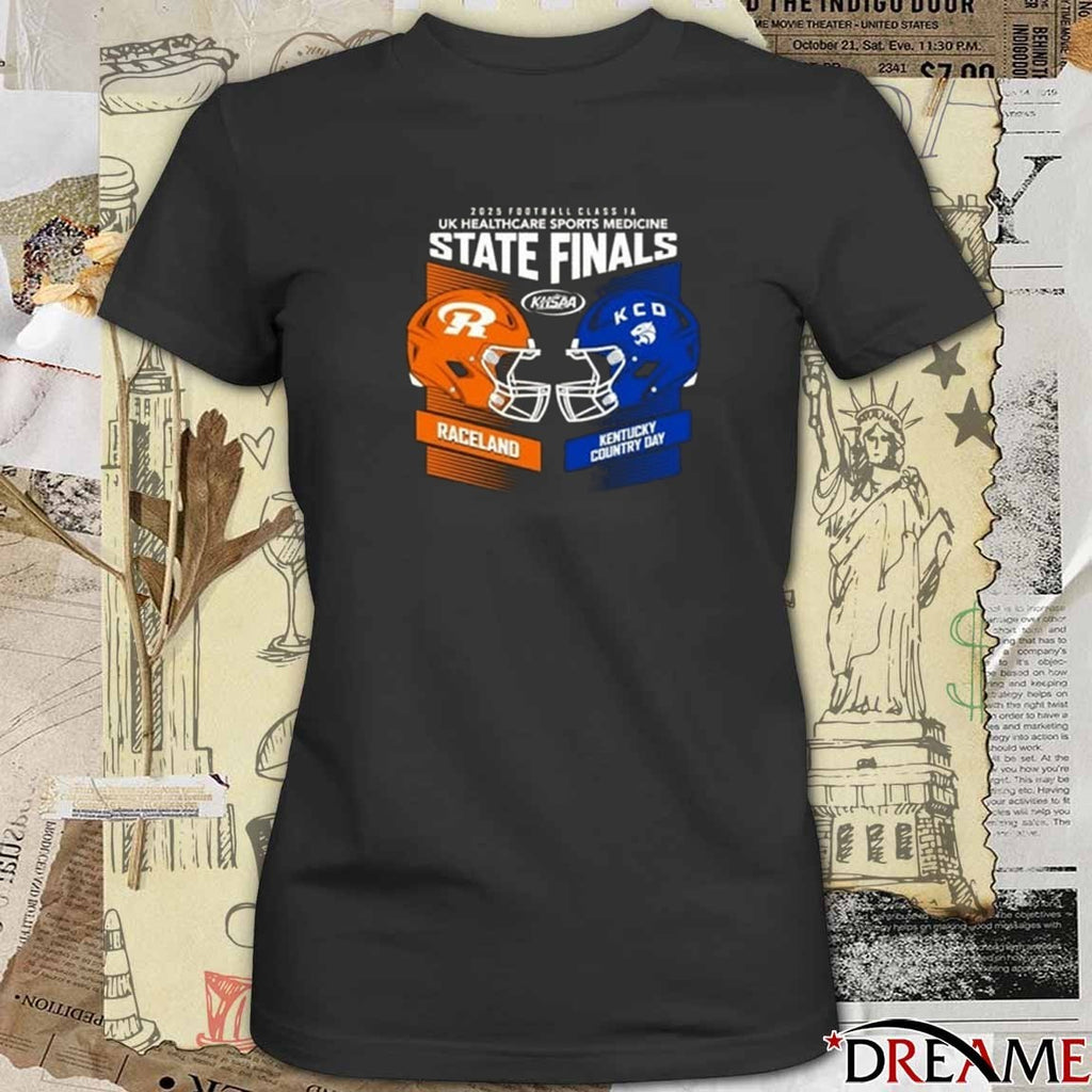 2025 Football Class 1A KHSAA UK Healthcare Sports Medicine State Finals Raceland Vs Kentucky Country Day Helmets t-shirt
