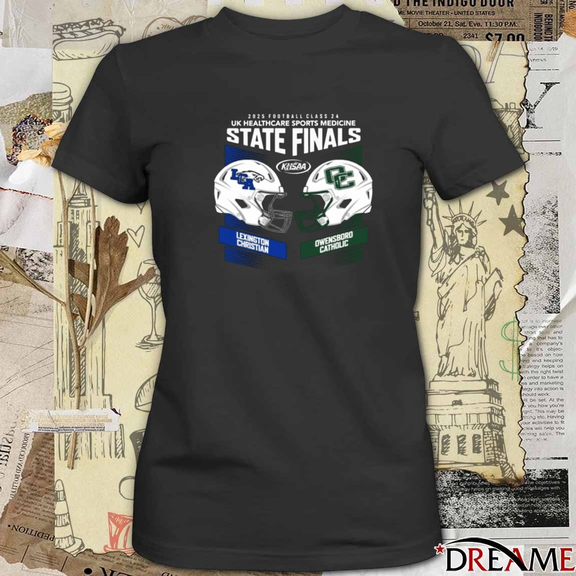 2025 Football Class 2A KHSAA UK Healthcare Sports Medicine State Finals Lexington Vs Owensboro Helmets t-shirt