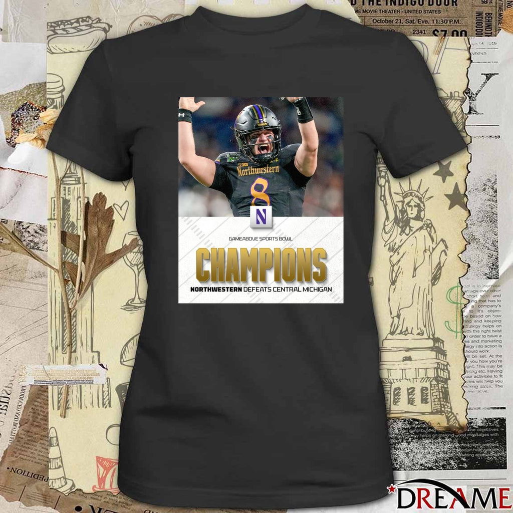 2025 GameAbove Sports Bowl Champions Northwestern defeated Central Michigan Poster t-shirt