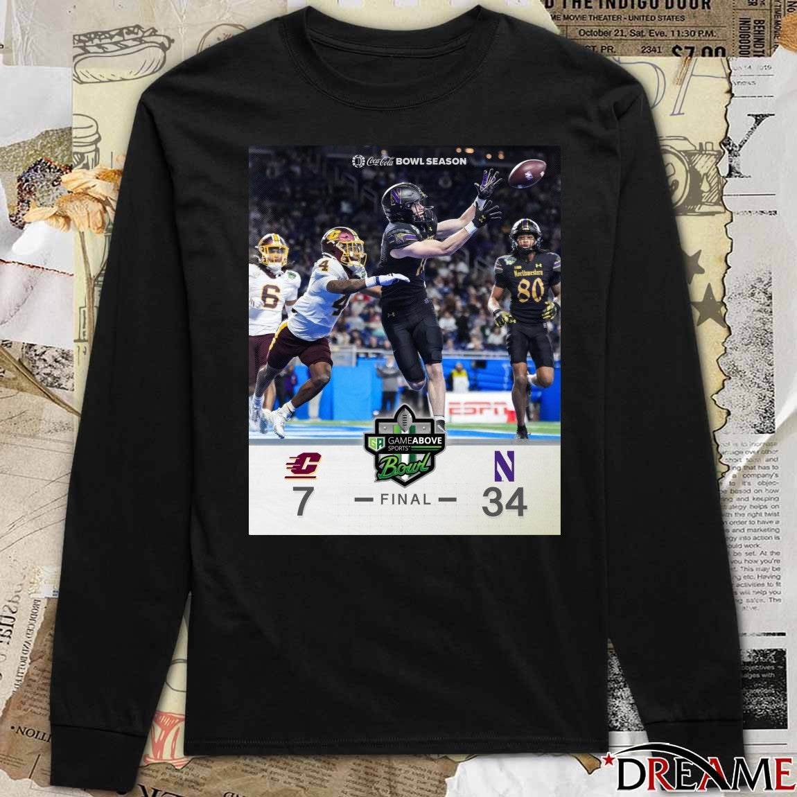 2025 GameAbove Sports Bowl Northwestern Wildcats defeat Central Michigan Chippewas final score 34-7 Poster t-shirt