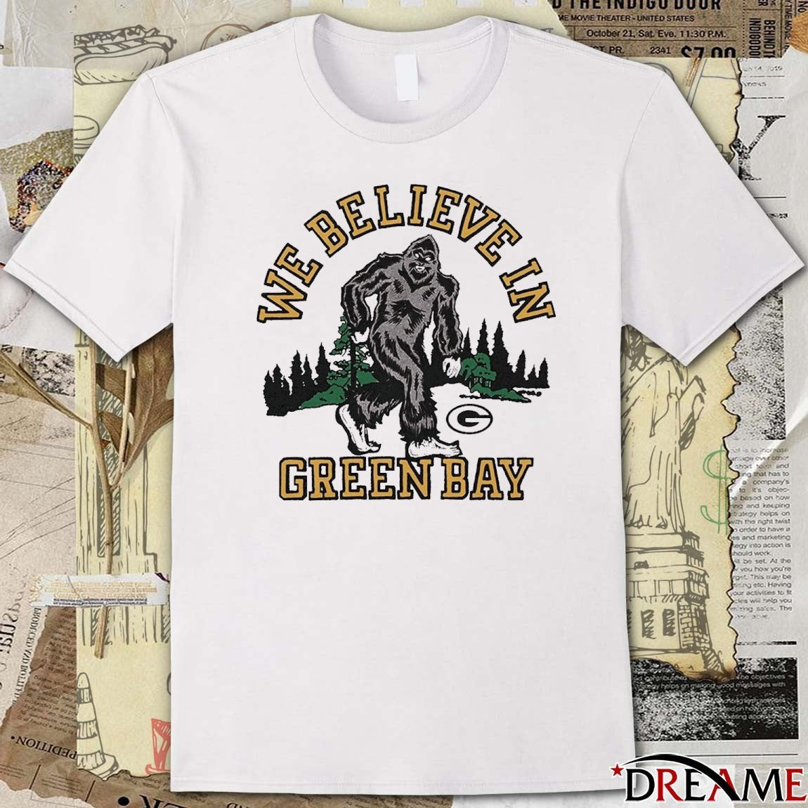 2025 Green Bay Packers Homage We Believe In Green Bay Bigfoot t-shirt