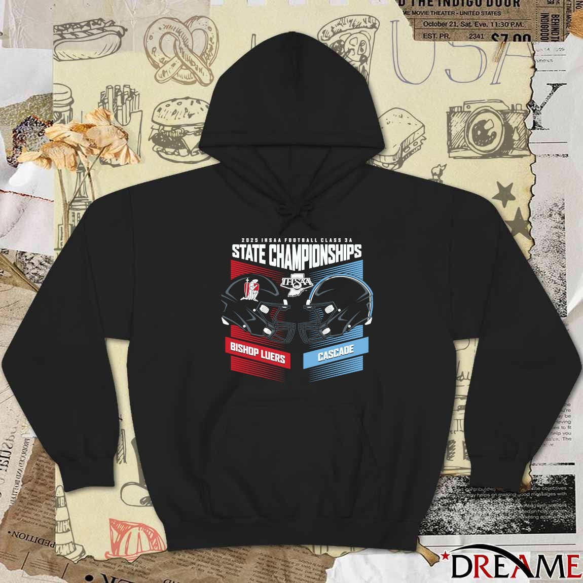 2025 IHSAA Football State Championships Bishop Luers vs Cascade High School Head To Head Class 5A t-shirt