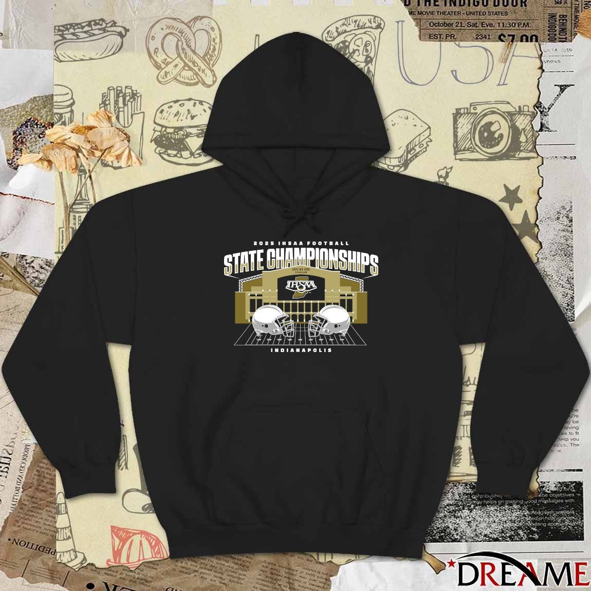 2025 IHSAA Football State Championships Lucas Oil Stadium Indianapolis t-shirt