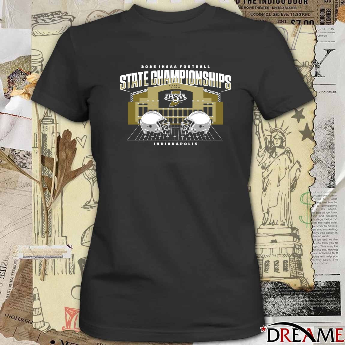 2025 IHSAA Football State Championships Lucas Oil Stadium Indianapolis t-shirt