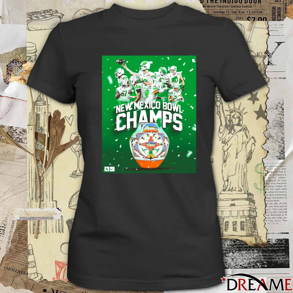 2025 Isleta New Mexico Bowl Champs North Texas Mean Green Poster t-shirt