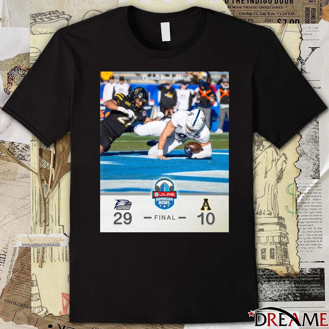 2025 JLab Birmingham Bowl Georgia Southern defeated Appalachian State final score 29-10 Poster t-shirt