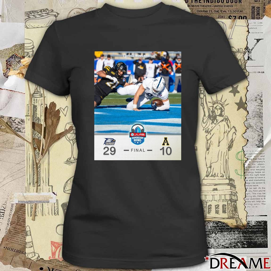 2025 JLab Birmingham Bowl Georgia Southern defeated Appalachian State final score 29-10 Poster t-shirt
