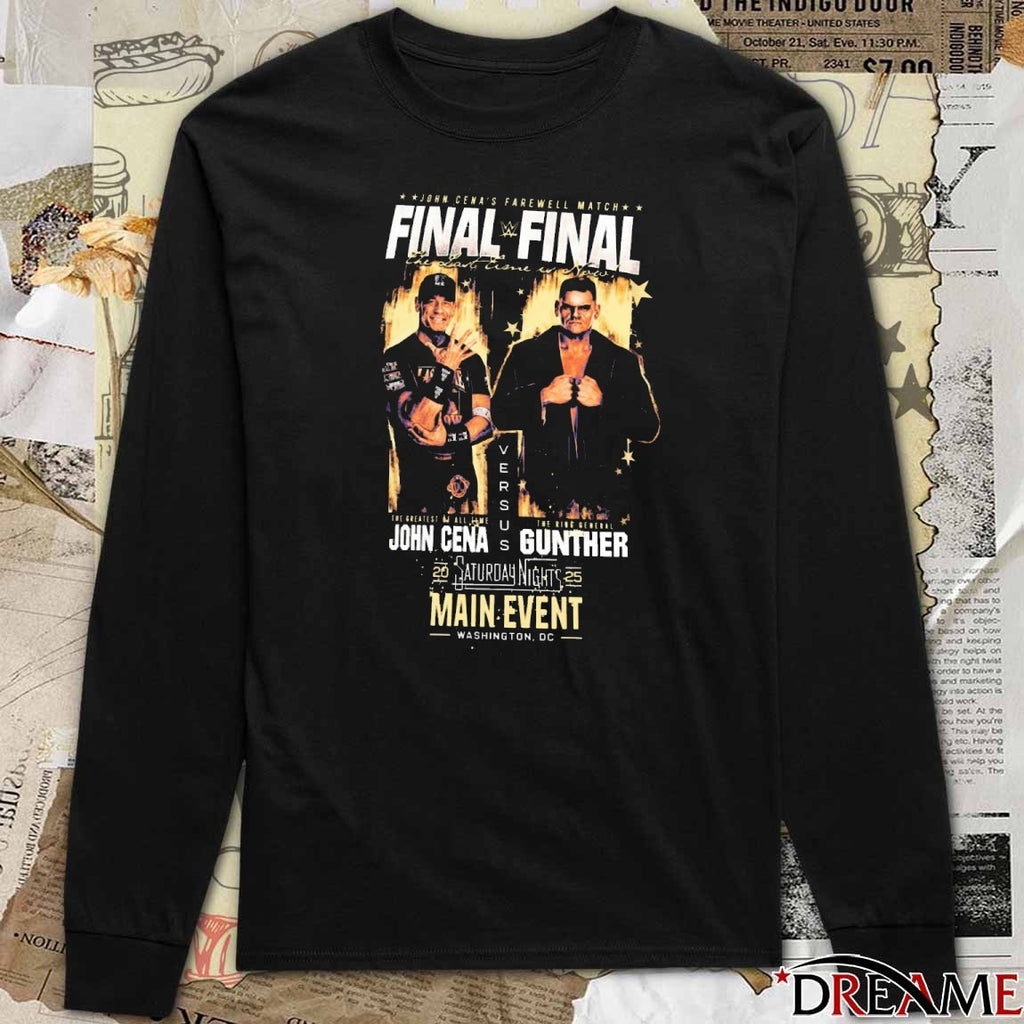 2025 John Cena Saturday Night’s Main Event Final Match Cena vs. Gunther Washington DC t-shirt