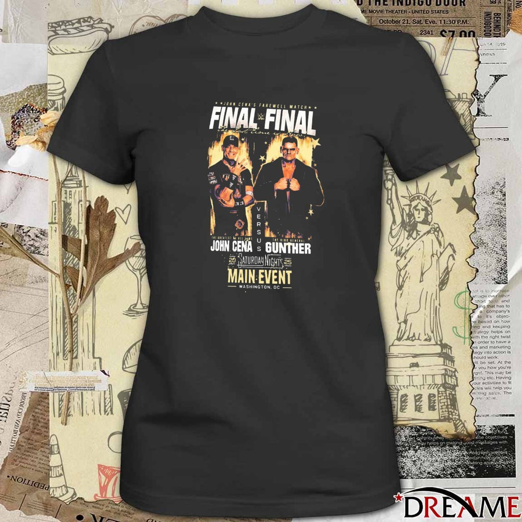2025 John Cena Saturday Night’s Main Event Final Match Cena vs. Gunther Washington DC t-shirt