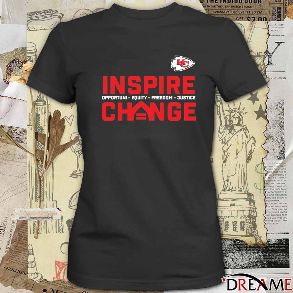 2025 Kansas City Chiefs Inspire Change Opportunity Equity Freedom Justice t-shirt