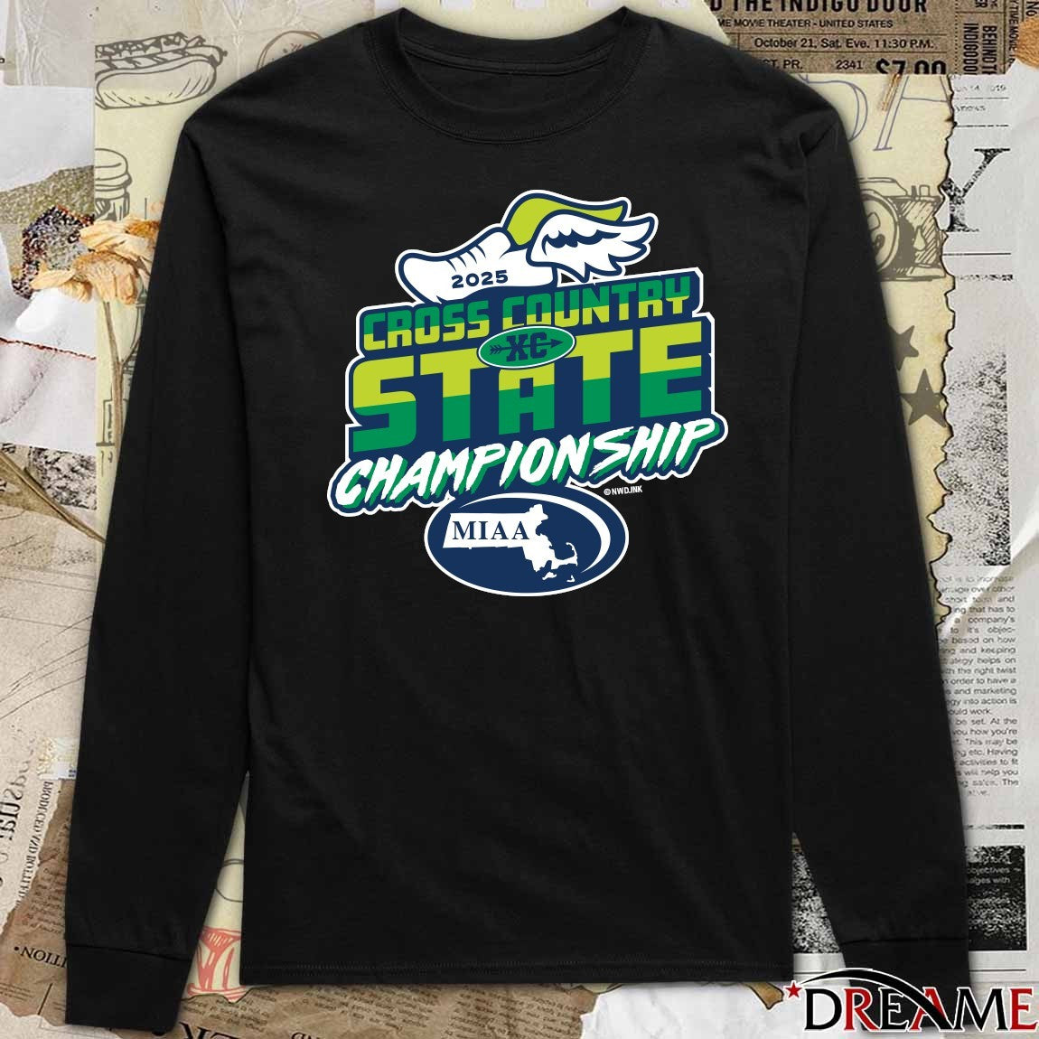 2025 MIAA Cross Country State Championship Logo t-shirt