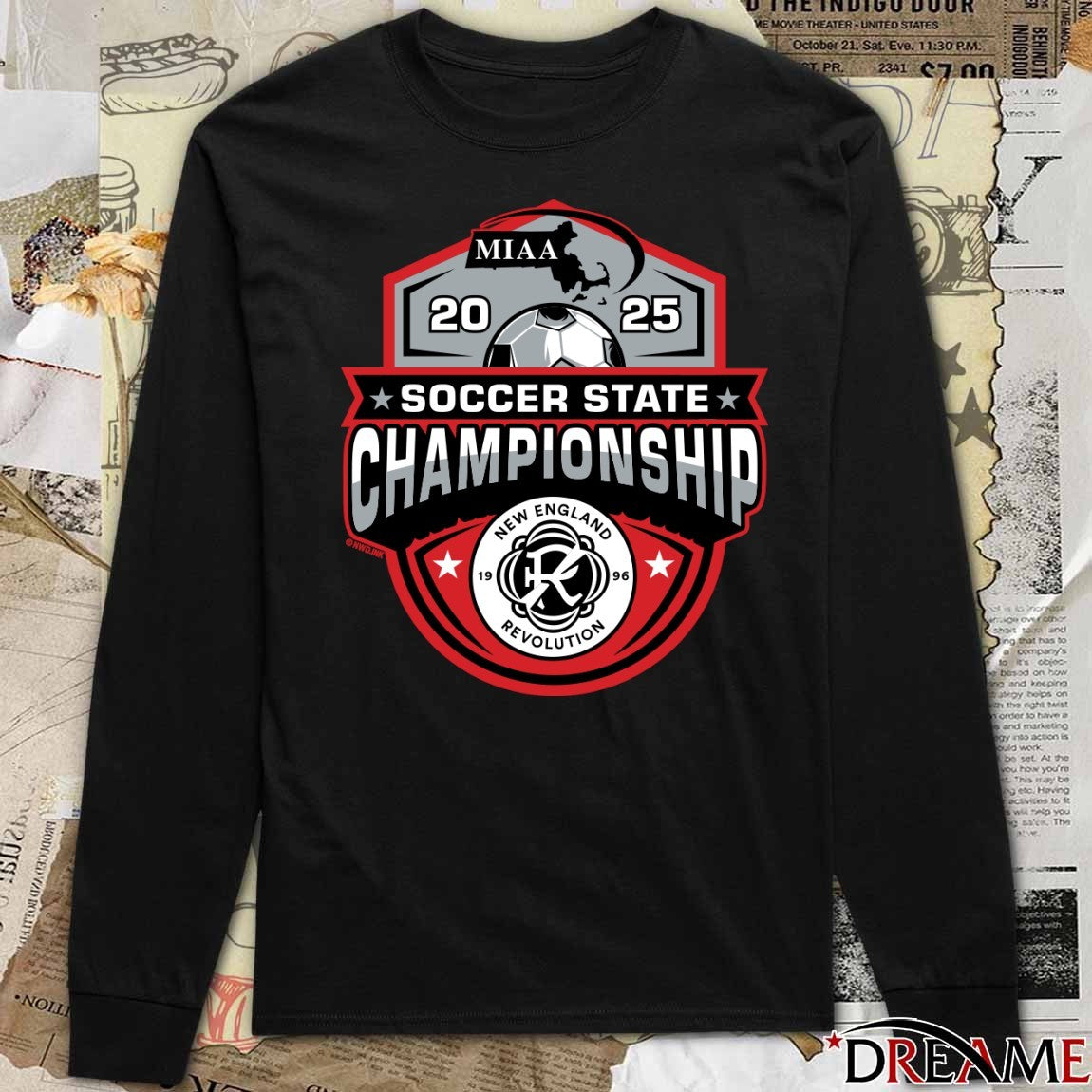 2025 MIAA Soccer State Championship New England Revolution 1996 t-shirt