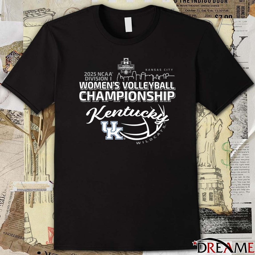 2025 NCAA Division I Kansas City Kentucky Wildcats 2025 Women’s Volleyball Championships Bound t-shirt