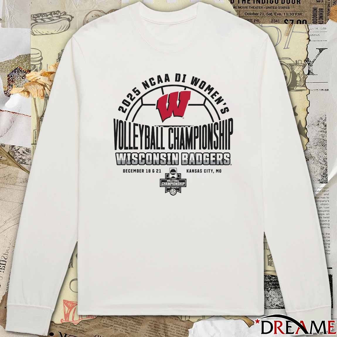 2025 NCAA Division I Kansas City Wisconsin Badgers 2025 Women’s Volleyball Championships December 18 21 t-shirt