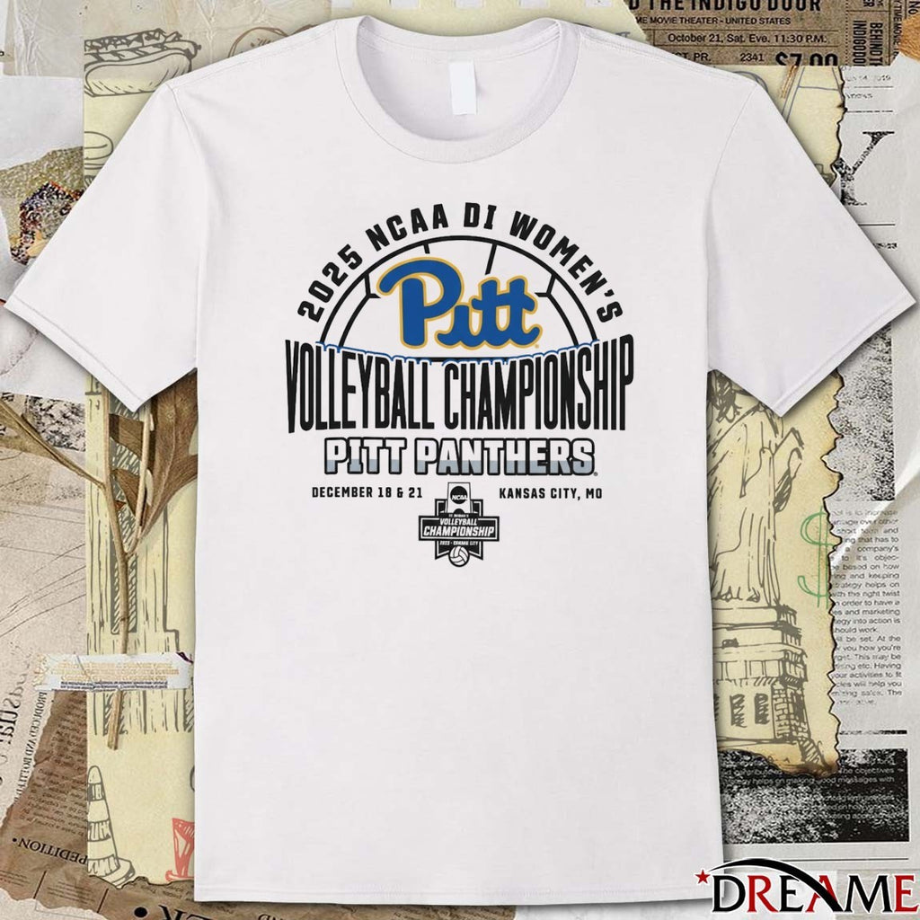 2025 NCAA Division I Pitt Panthers 2025 Women’s Volleyball Championships December 18 21 Kansas City MO t-shirt