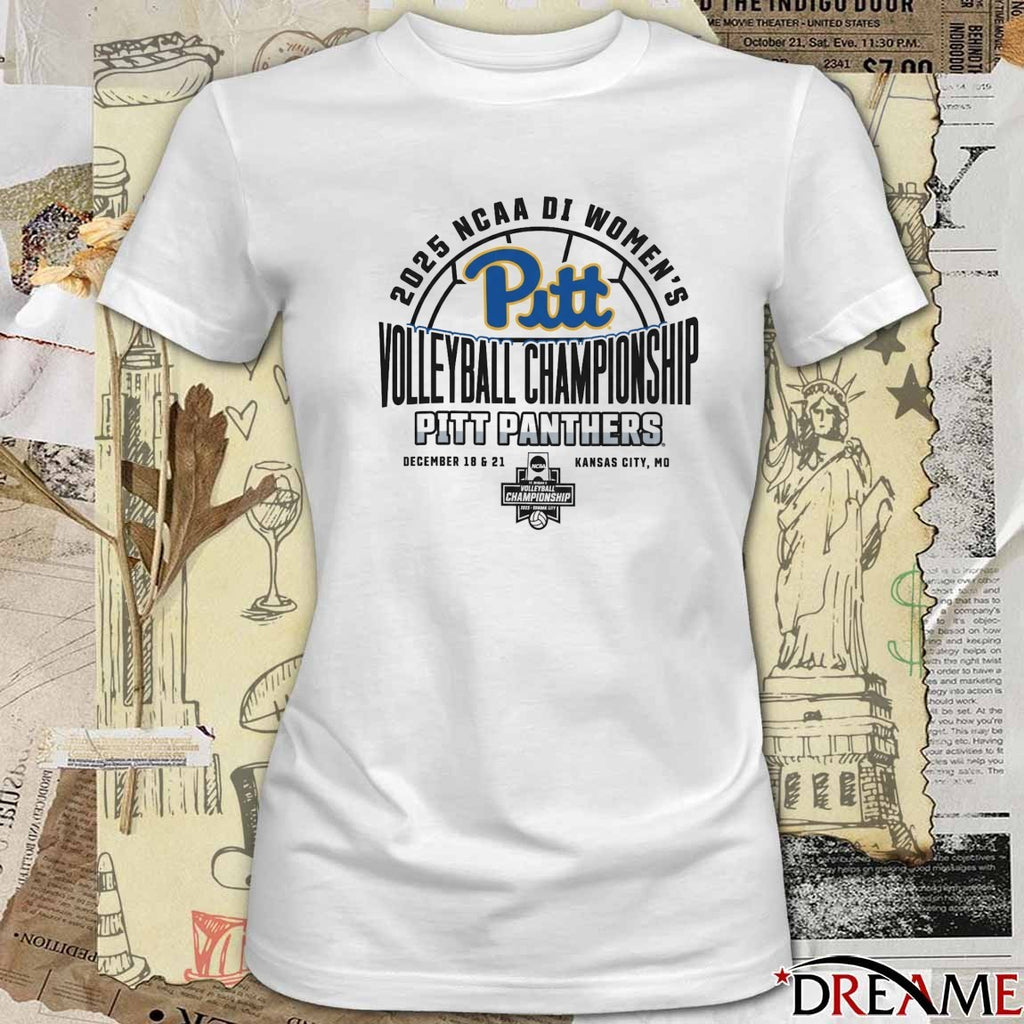 2025 NCAA Division I Pitt Panthers 2025 Women’s Volleyball Championships December 18 21 Kansas City MO t-shirt