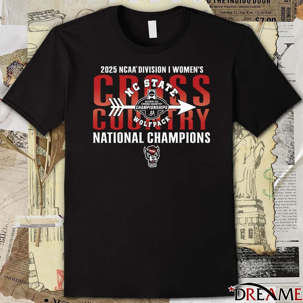 2025 NCAA Division I Women’s Cross Country National Champions NC State Wolfpack t-shirt