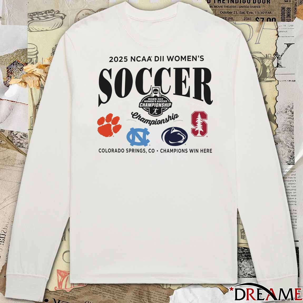 2025 NCAA Division II Women’s Soccer Championship Colorado Springs CO Clemson Tiger Tar Heels t-shirt