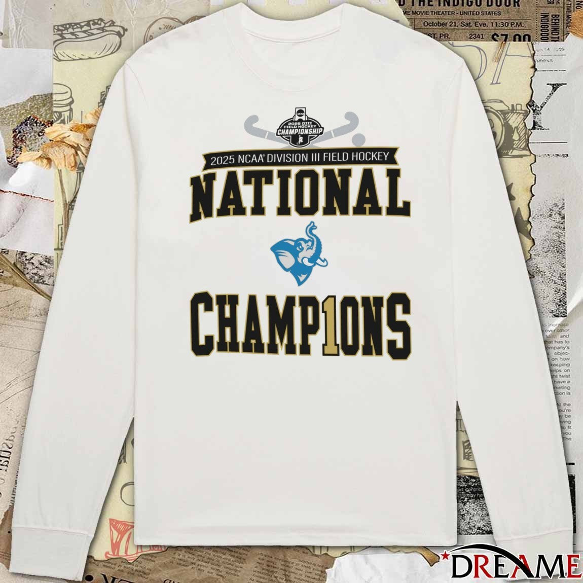 2025 NCAA Division III Field Hockey National Championship Champion Tufts Jumbos t-shirt