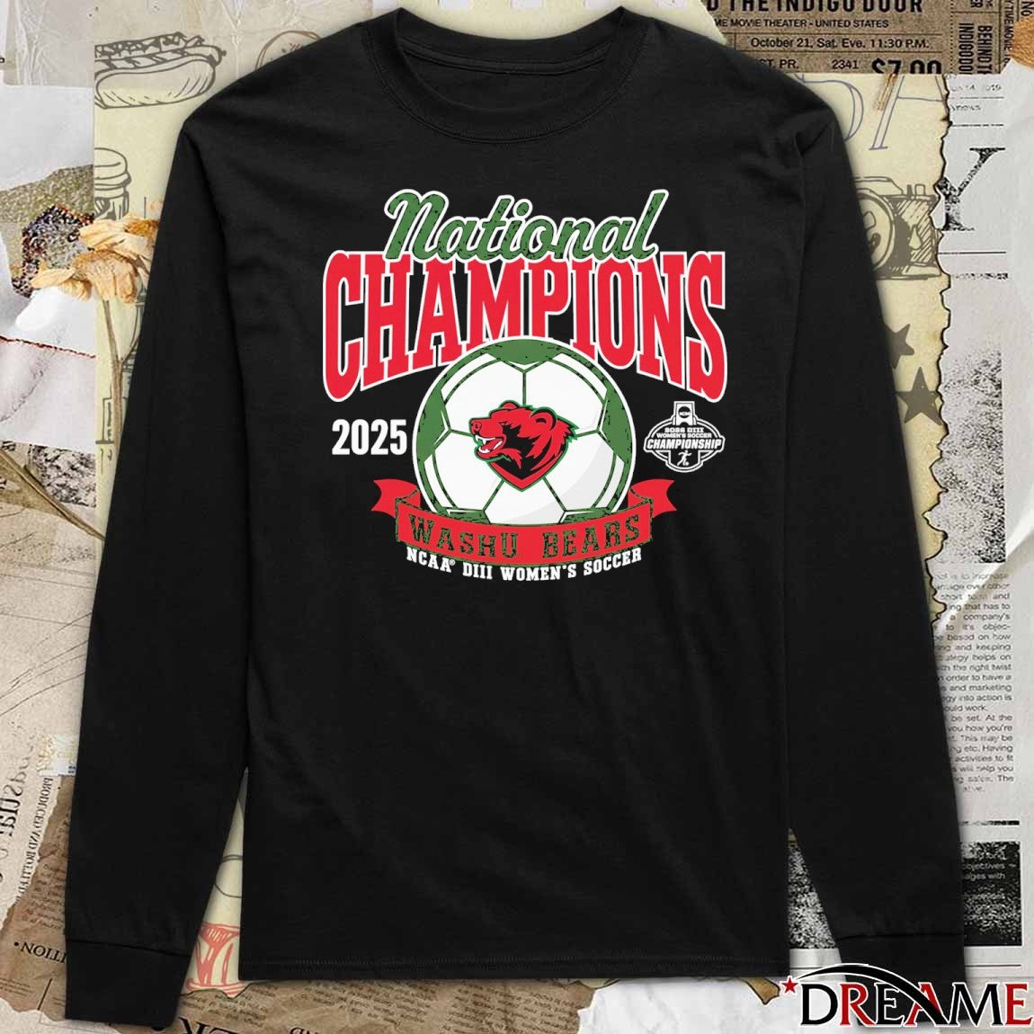 2025 NCAA Women’s Soccer National Championship Washu Bears t-shirt
