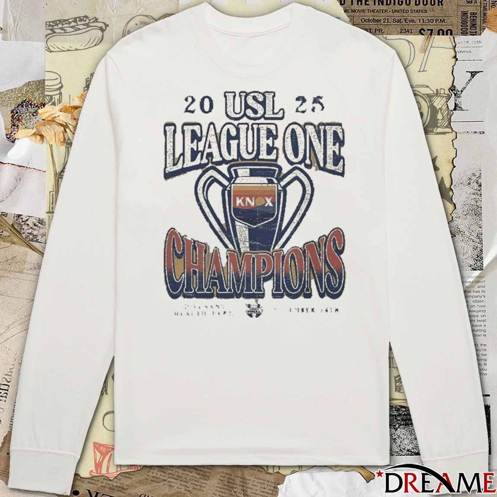 2025 One Knoxville SC USL League One Final Champions Trophy t-shirt