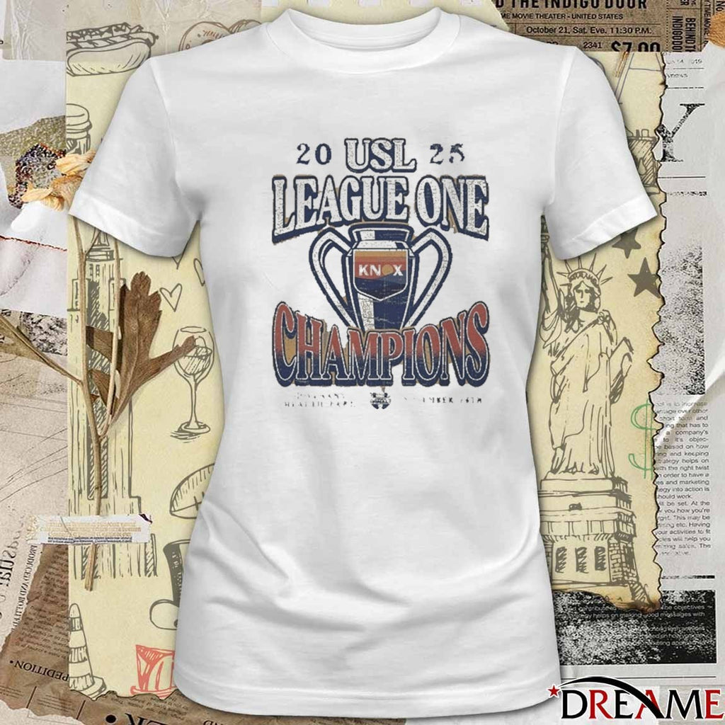 2025 One Knoxville SC USL League One Final Champions Trophy t-shirt