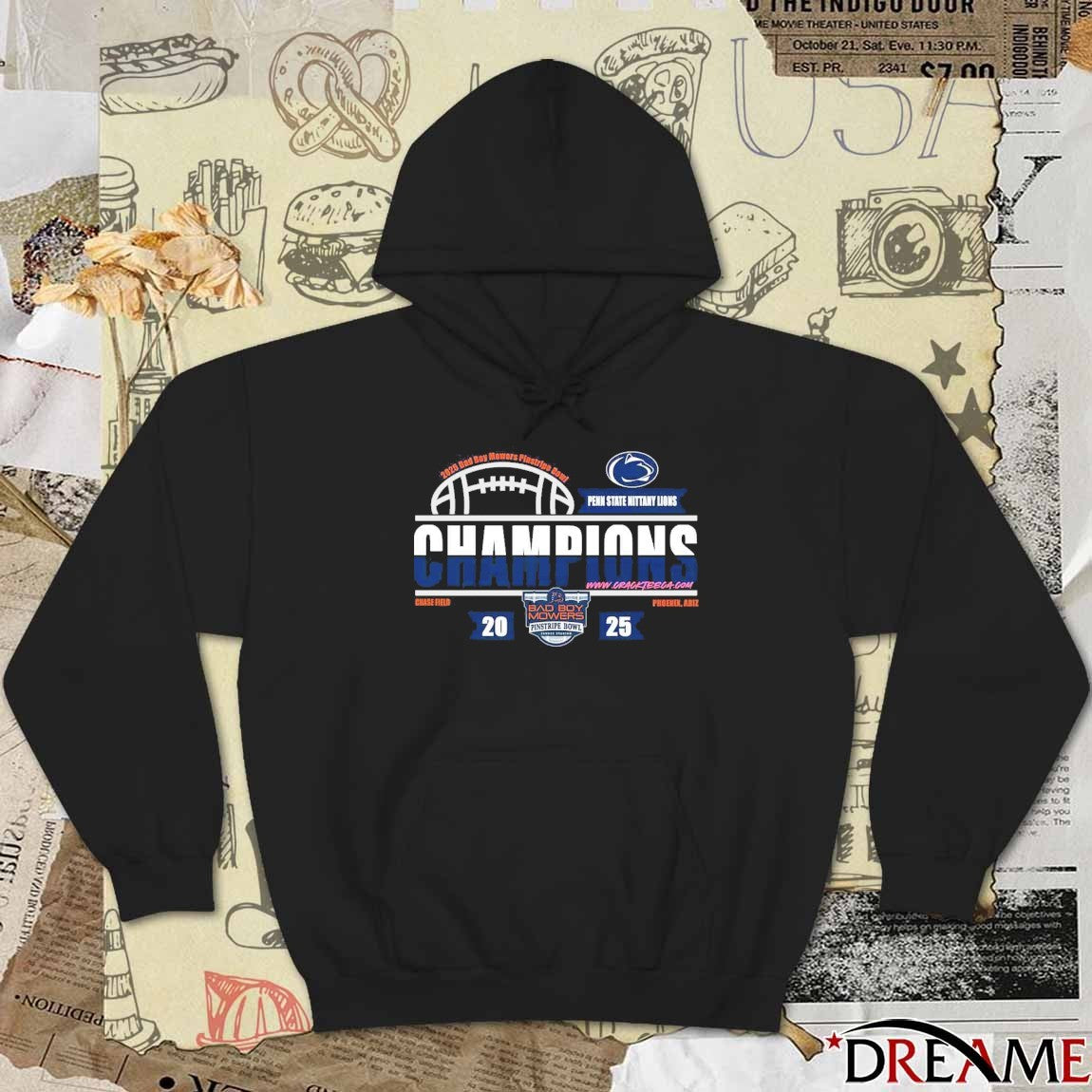 2025 Penn State Nittany Lions Bad Boy Mowers Pinstripe Bowl Champions At Yankee Stadium Phoenix Arizona t-shirt