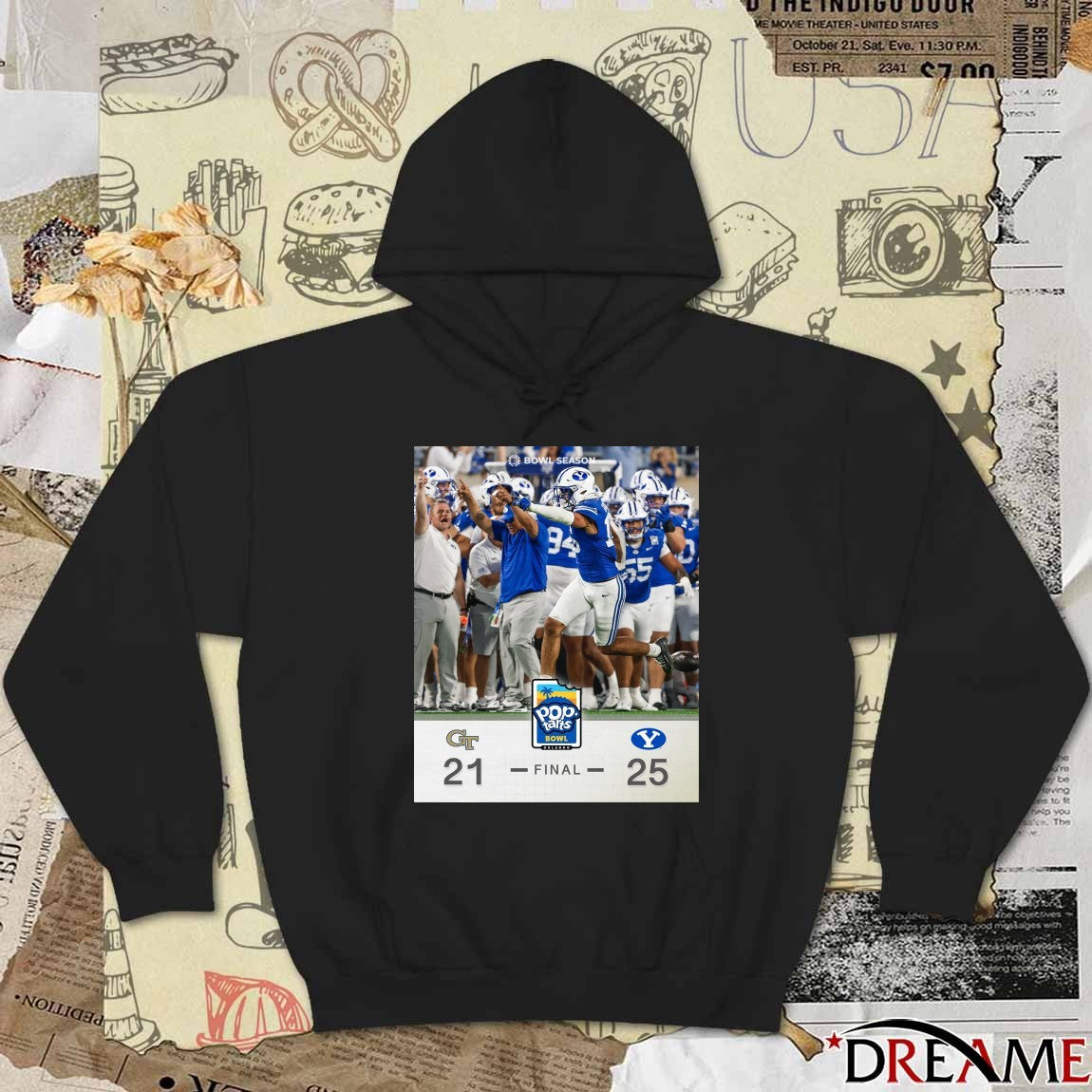 2025 Pop-Tarts Bowl BYU Cougars Vs Georgia Tech Yellow Jackets Final Score 25-21 Poster t-shirt