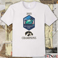 2025 ReliaQuest Bowl Champions Iowa Hawkeyes football Logos t-shirt