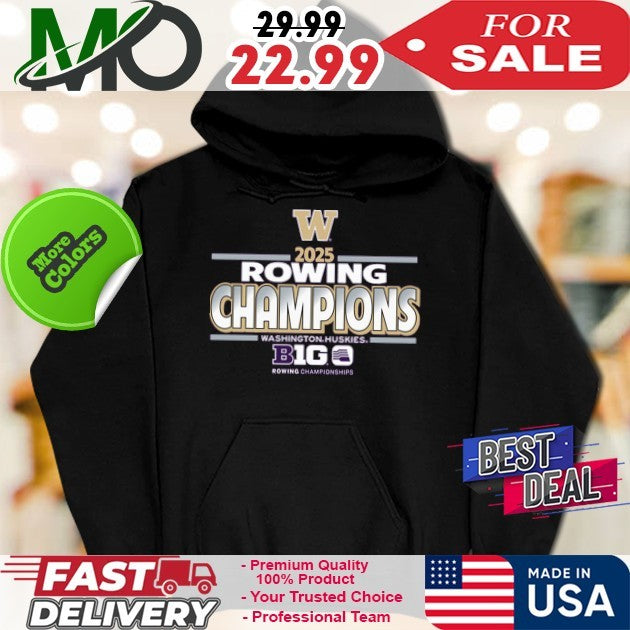 2025 Rowing Champions Washington Huskies Big Rowing Championships Shirt