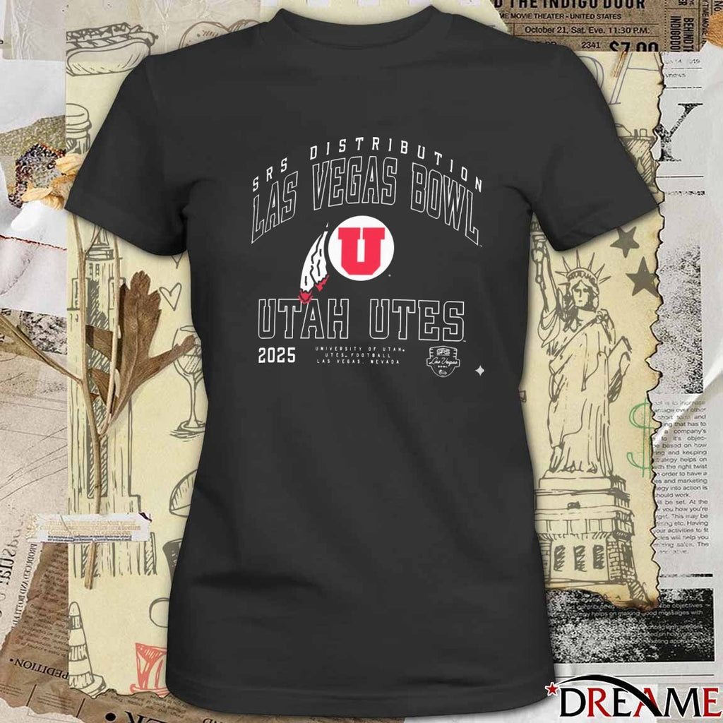 2025 SRS Distribution Las Vegas Bowl Utah Utes Arched Title t-shirt