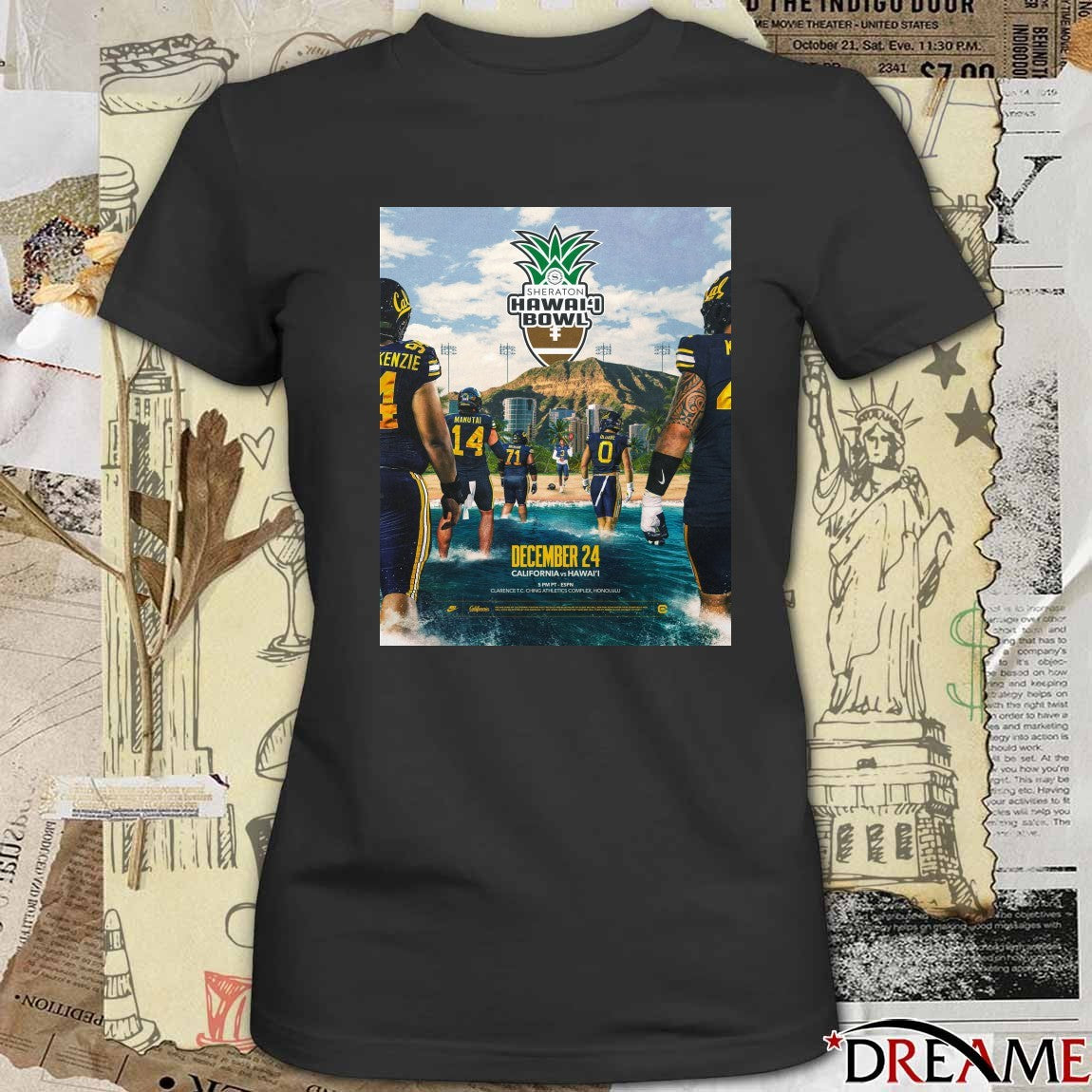 2025 Sheraton Hawai’i Bowl California Golden Bears Vs Hawai’i Rainbow Warriors December 24, 2025 Clarence T.C. Ching Athletics Complex Poster t-shirt