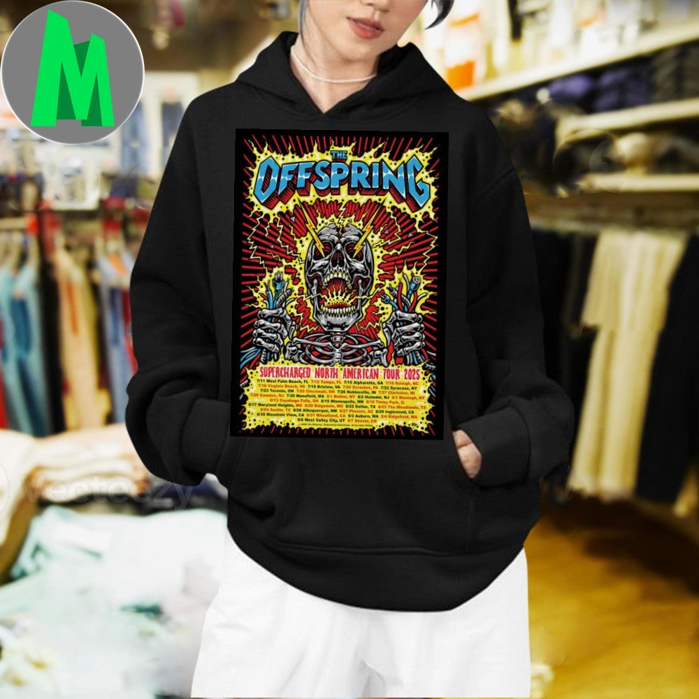 2025 Supercharged Worldwide North American Tour The Offspring Poster Shirt