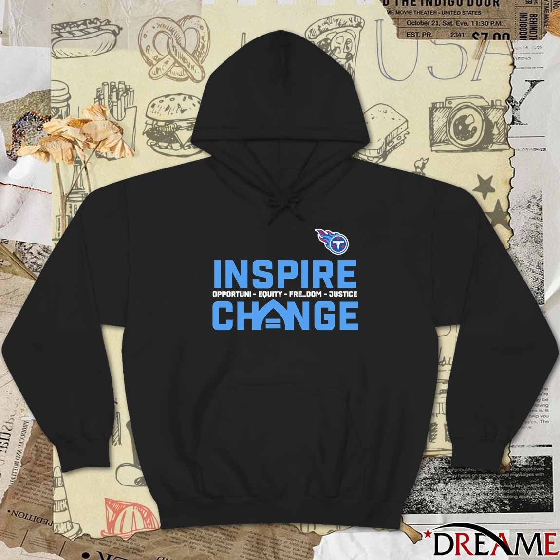 2025 Tennessee Titans Inspire Change Opportunity Equity Freedom Justice t-shirt
