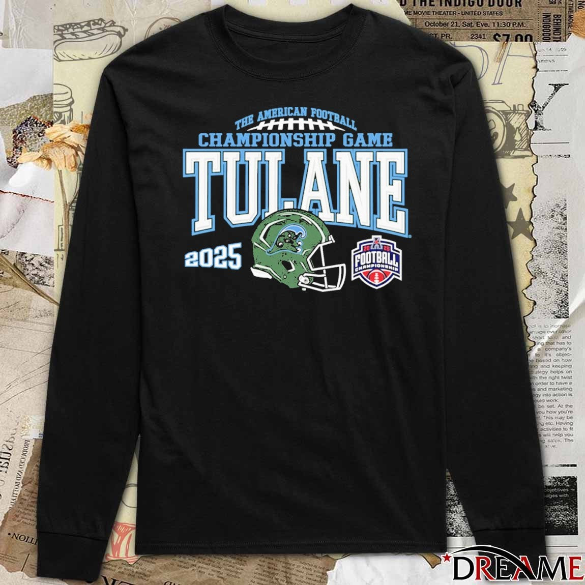 2025 Tulane Green Wave Green The ACC Football Championship Bound t-shirt