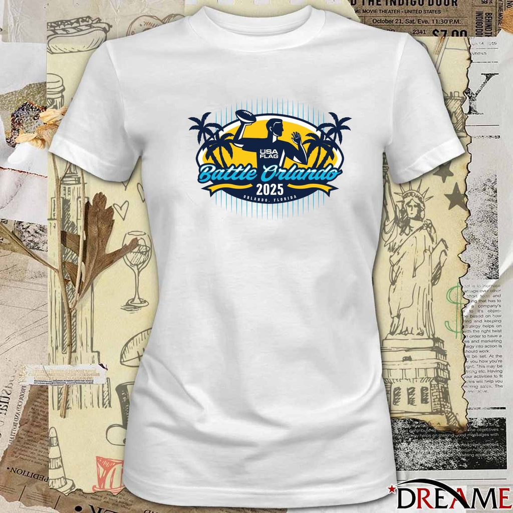 2025 USA Flag Battle Orlando Florida Logo t-shirt