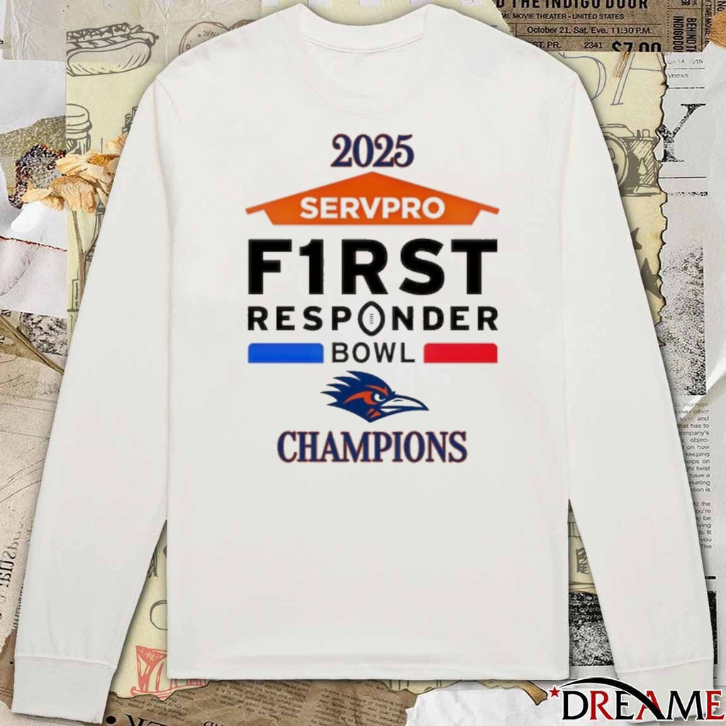 2025 UTSA Roadrunners Servpro First Responder Bowl Champions t-shirt