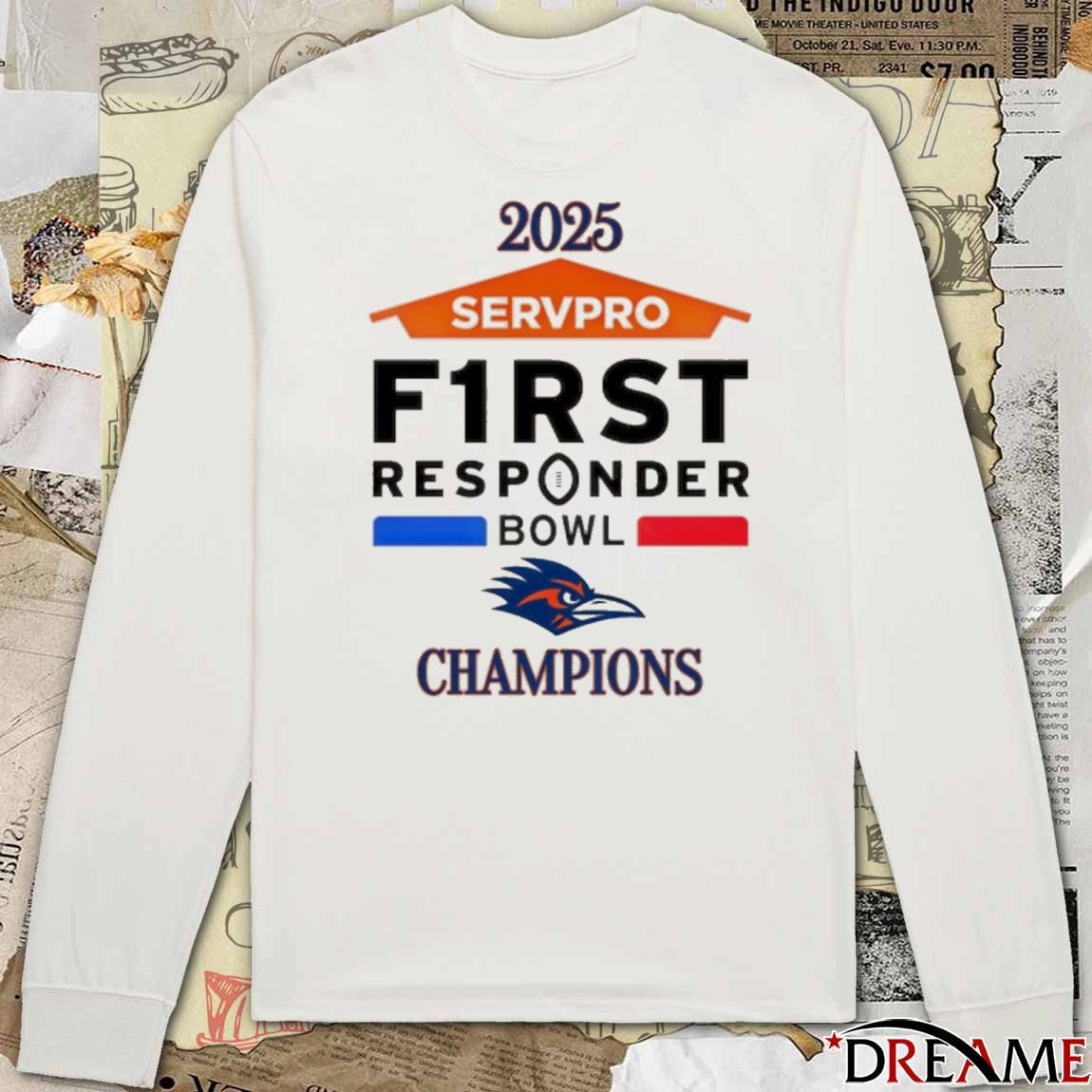2025 UTSA Roadrunners Servpro First Responder Bowl Champions t-shirt